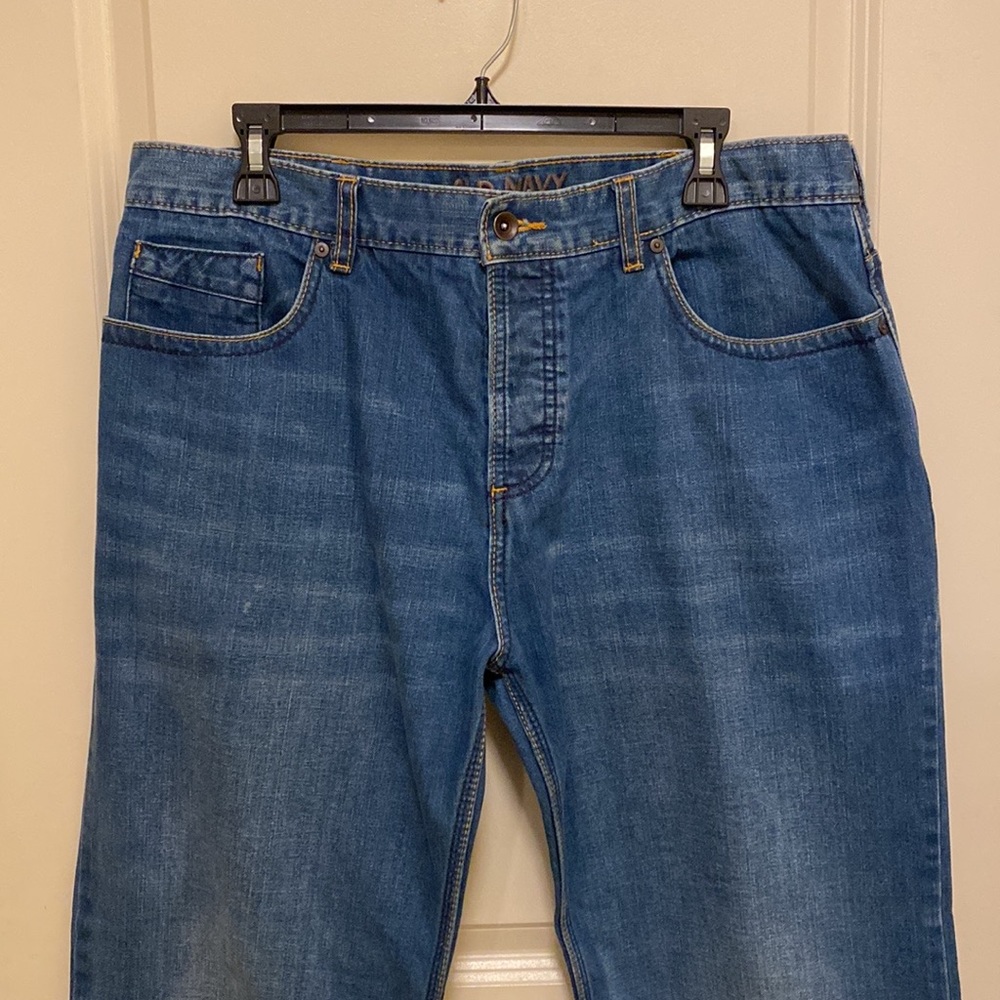 Old Navy boot cut, blue jeans, size 36W, 30L